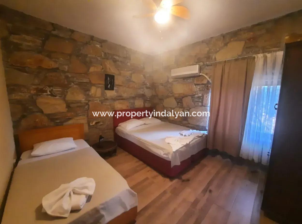 Muğla Dalyan Gökbelde Meerblick, Schwimmbad, 1800 M2 Land 2 1 Möbliertes Steinhaus Zu Vermieten