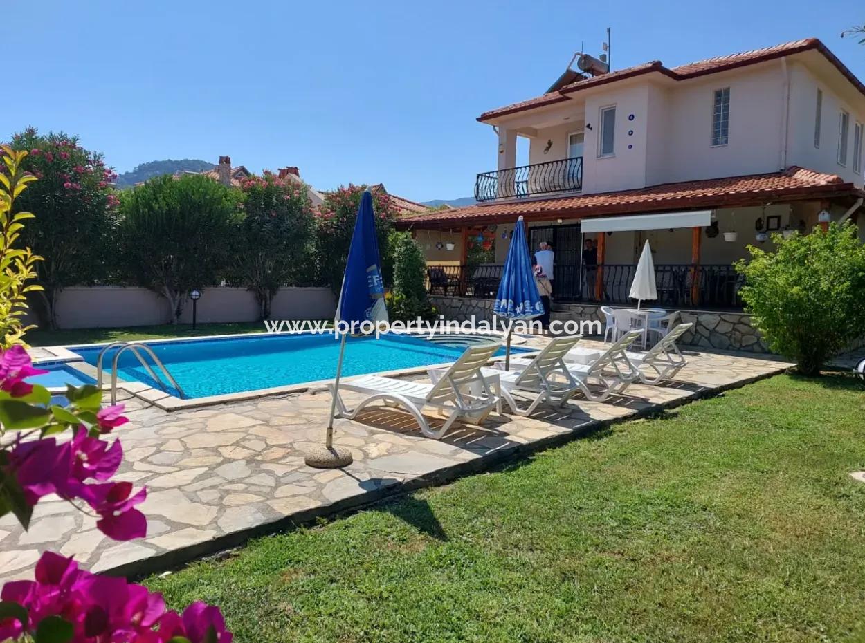 3 1 Villa Mit Pool Auf 580 M2 Freistehendem Grundstück In Dalyan, Muğla