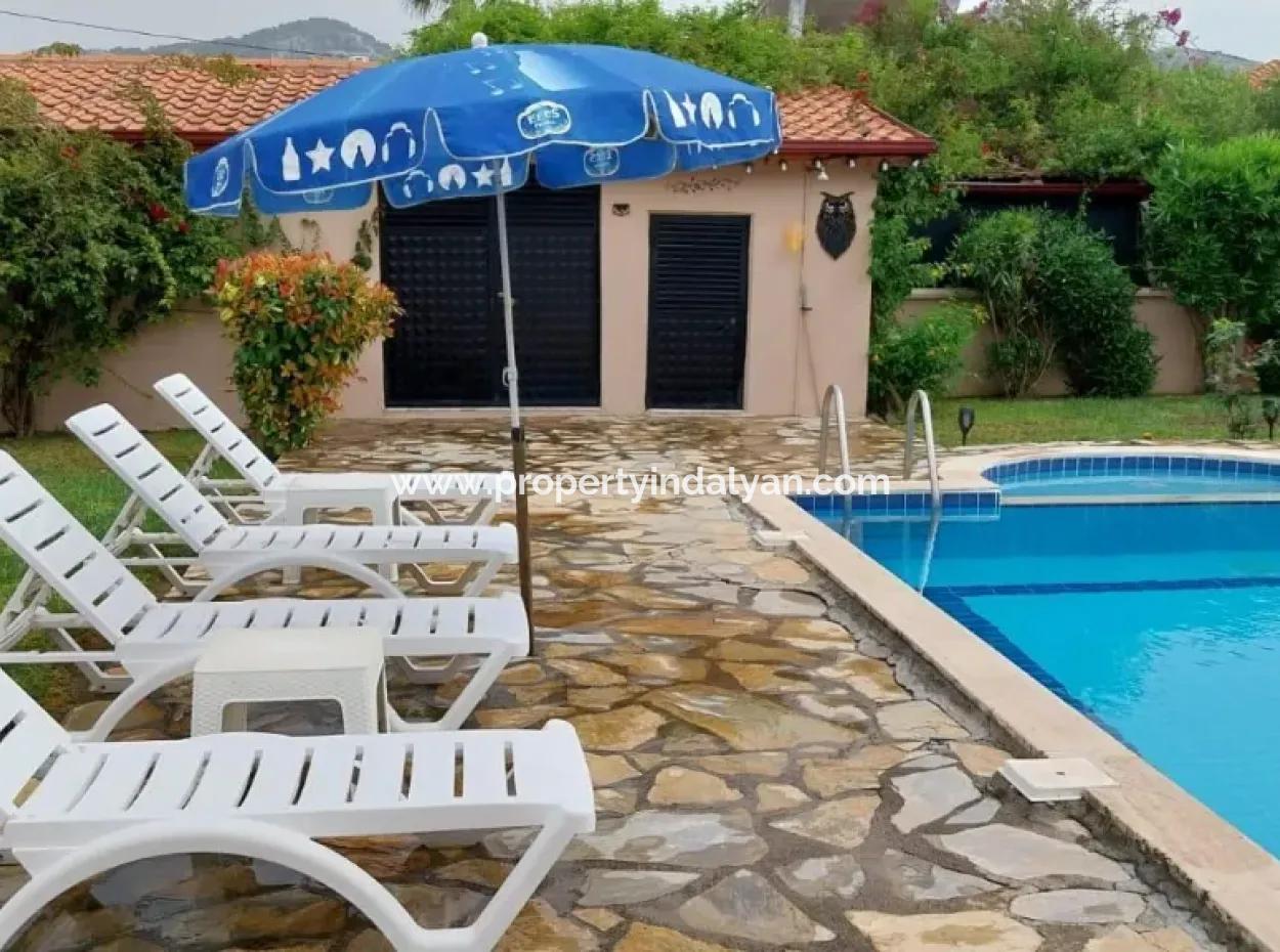 3 1 Villa Mit Pool Auf 580 M2 Freistehendem Grundstück In Dalyan, Muğla