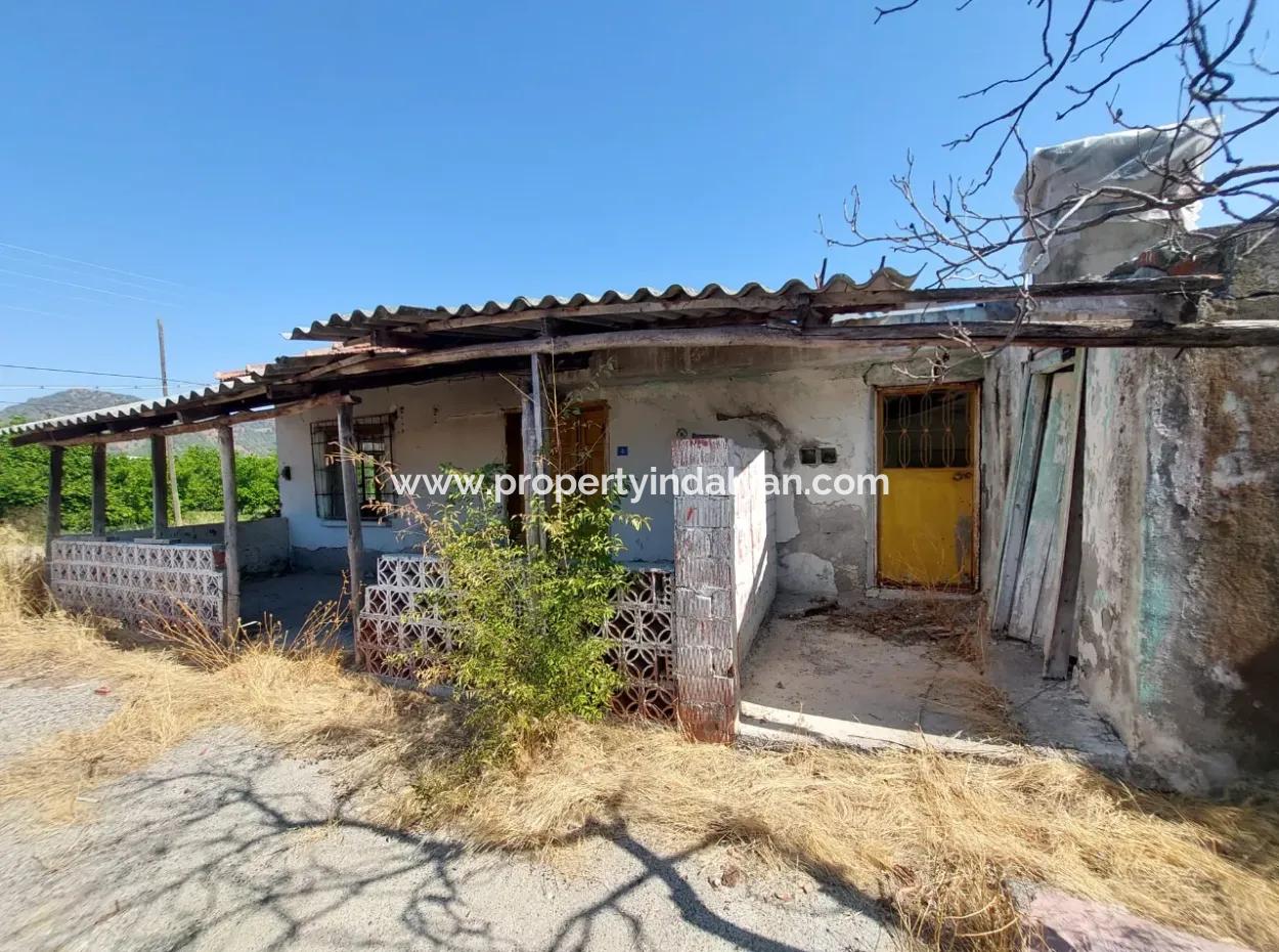 Muğla Ortaca Ekşiliyurt Freistehendes 950 M2 Land, Dorfhaus Und Scheune Zum Verkauf