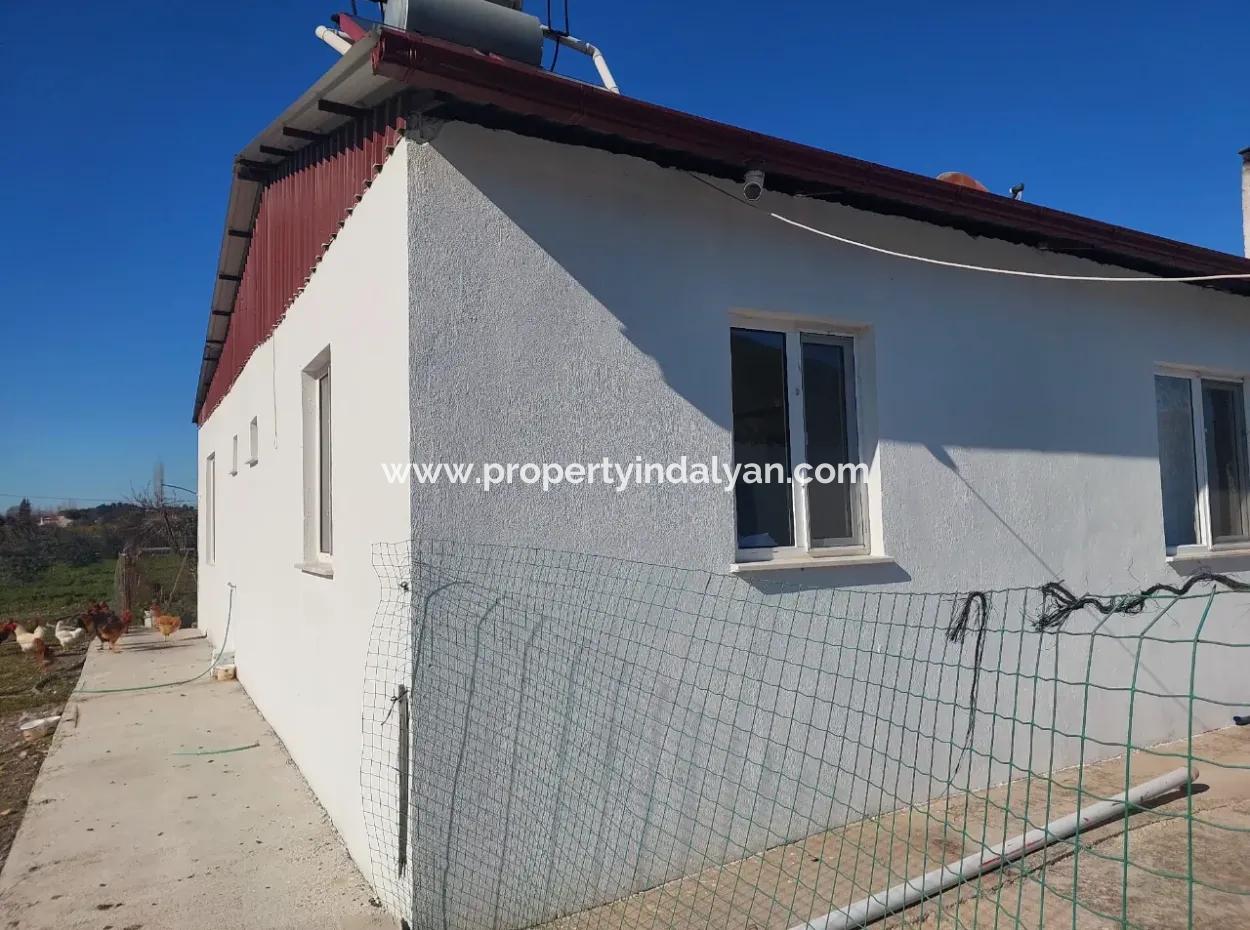 Ortaca Okçular 700M2 Grundstück, 100 M2 2 1 Freistehendes Unmöbliertes Haus Zu Vermieten