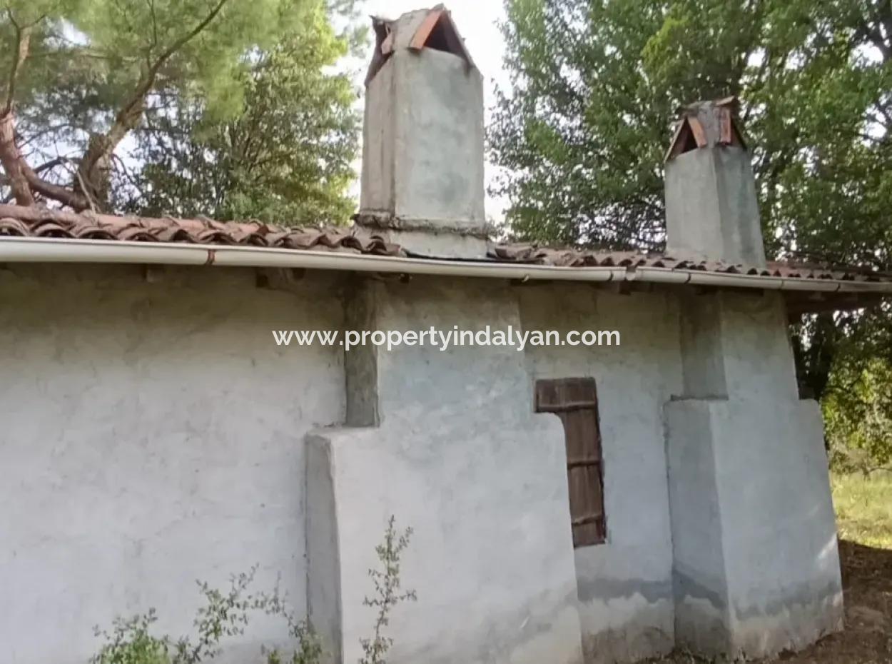 1228 M2 Grundstück Und Kargir Haus Zu Verkaufen In Muğla Menteşe Yaraş, Dorf In Dorf.   