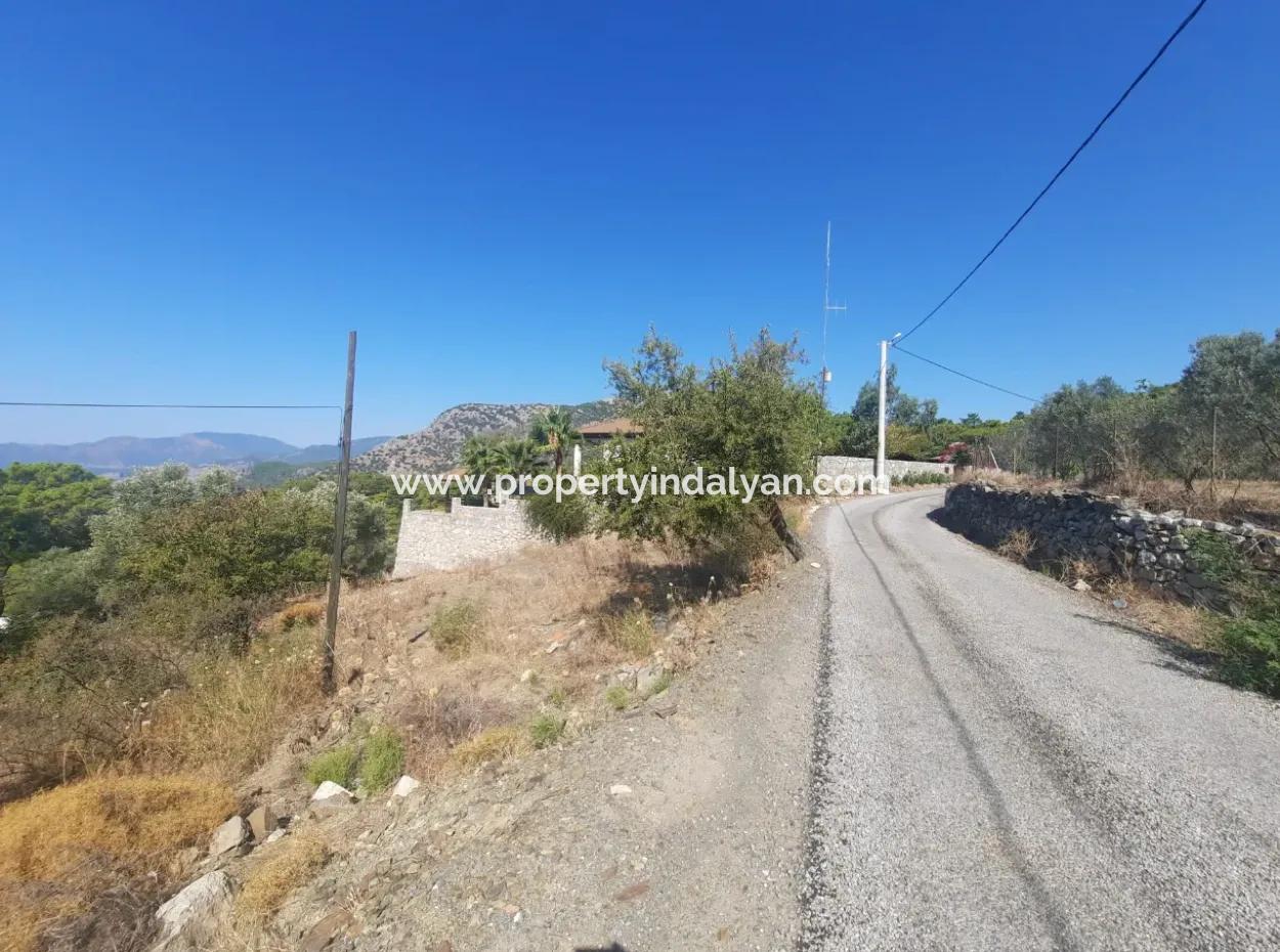 Ortaca Gökbelde See Und Meerblick Freistehende Eigentumsurkunde Zum Verkauf 650M2 Land Zum Verkauf