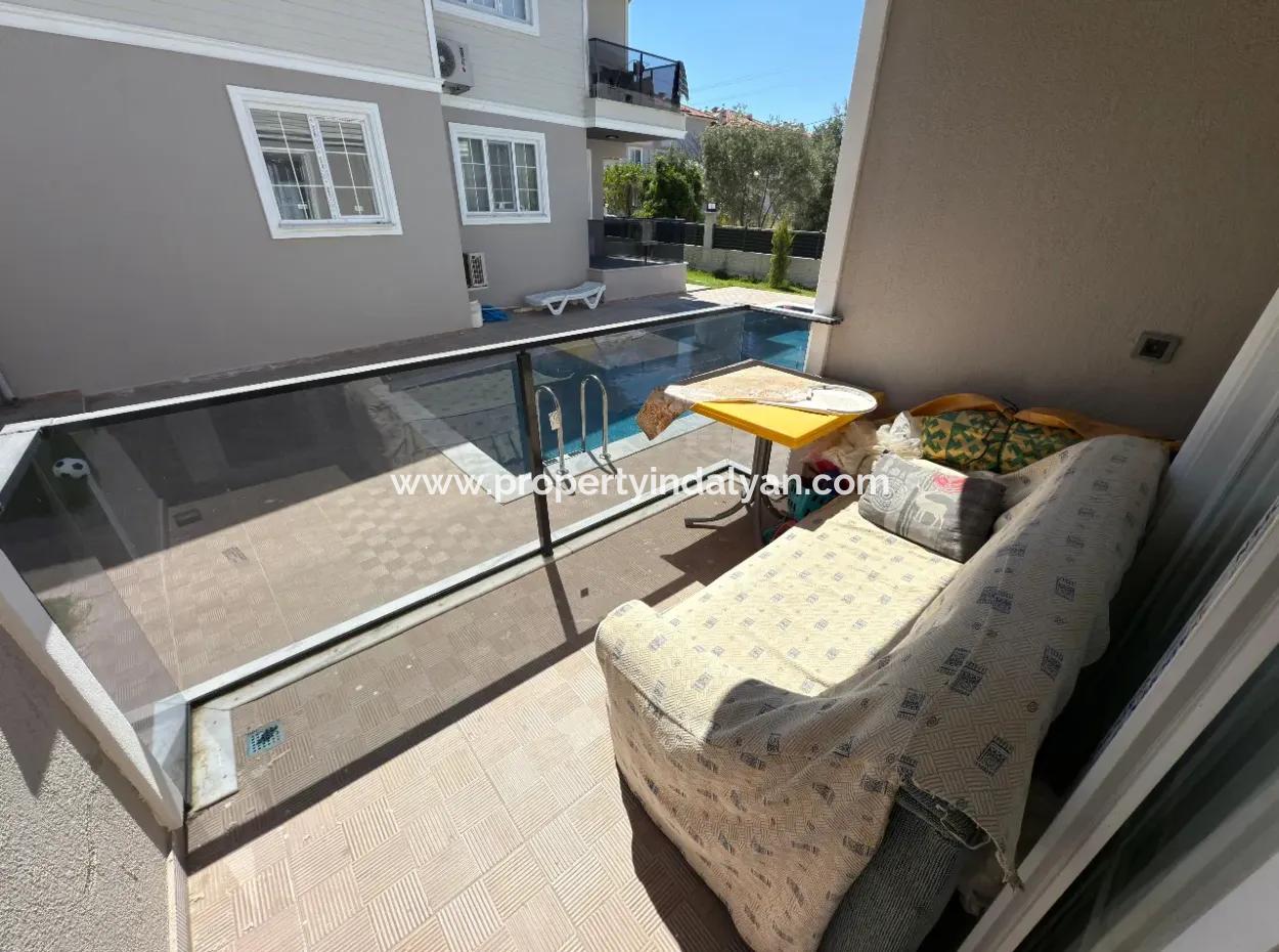 1 1 Wohnung Mit Pool Zu Verkaufen In Ortaca Cumhuriyet