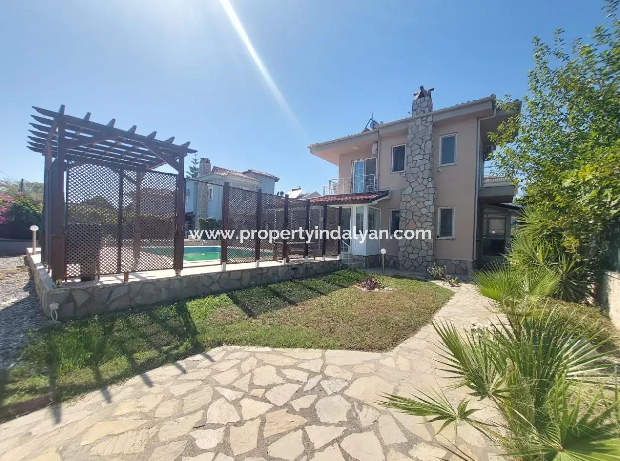 Möblierte 3 1 Winter Balkon Villa Mit Freistehendem Pool In Dalyan Zu Vermieten