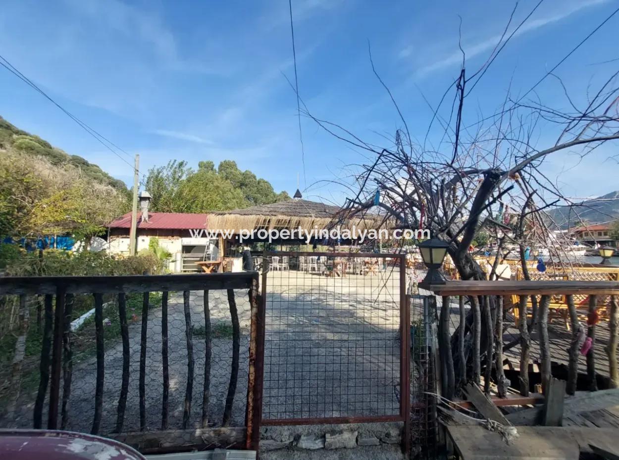 Köyceğiz Çandır Dalyan Canal Zero 865 M2 Haus Und Restaurant Zu Verkaufen