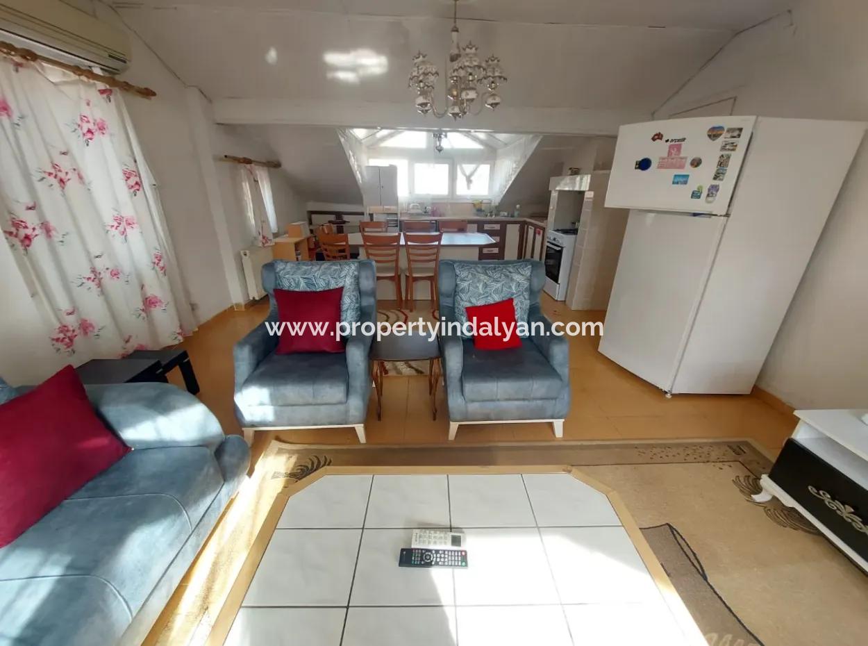 Möblierte 2 1, 70M2, Penthouse-Wohnung Zu Vermieten Im Zentrum Von Dalyan, Muğla