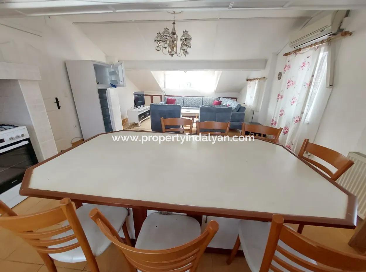 Möblierte 2 1, 70M2, Penthouse-Wohnung Zu Vermieten Im Zentrum Von Dalyan, Muğla