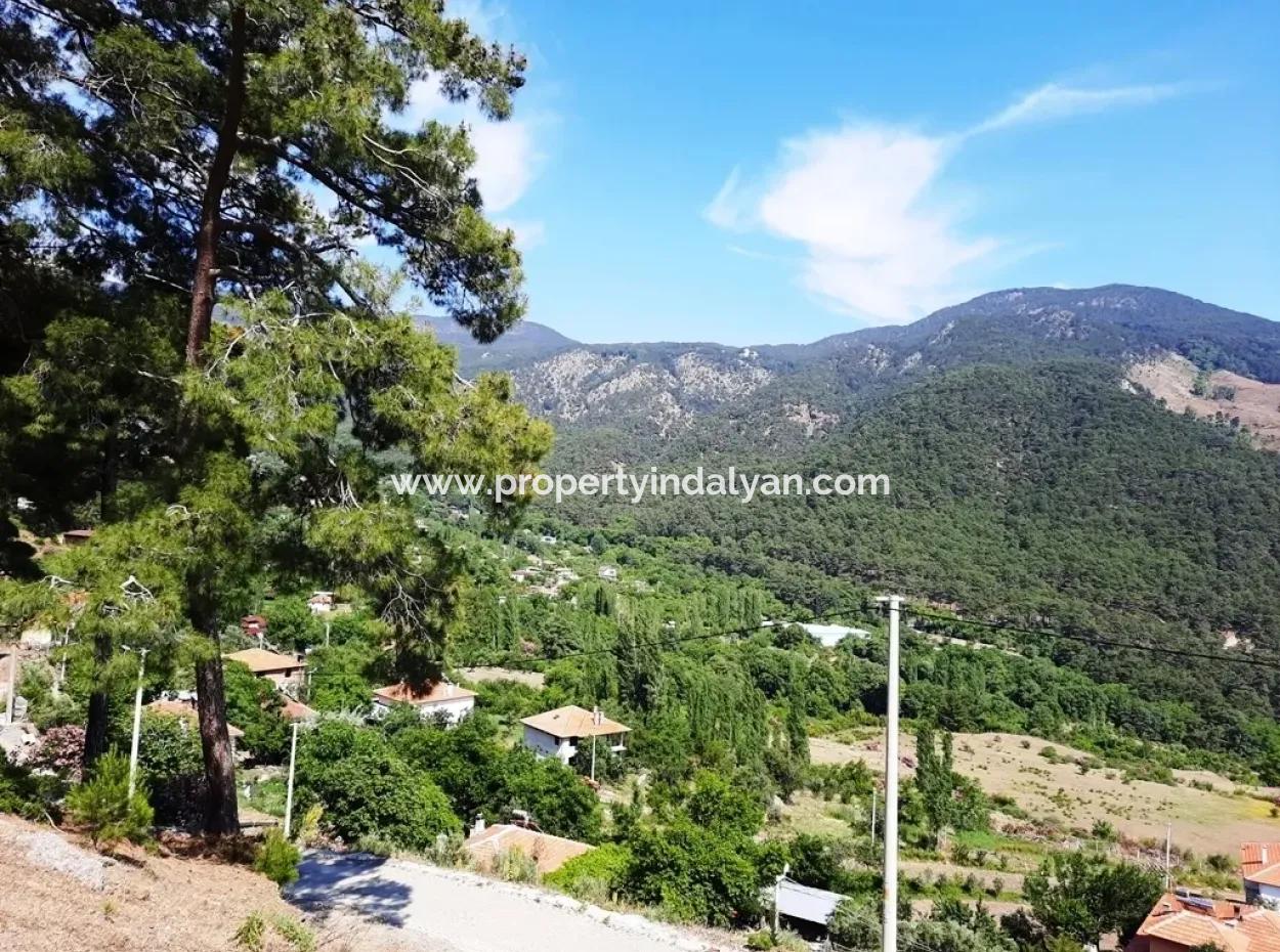 Köycegiz Yayla, Agla Dorf Zum Verkauf Freistehendes Land Geeignet Für Investitionen Mit Seeblick