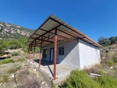 Auf 763 M2 Grundstück In Ortaca Gökbel, Rohbau 70 M2, 2 1 Fertighaus Zu Verkaufen