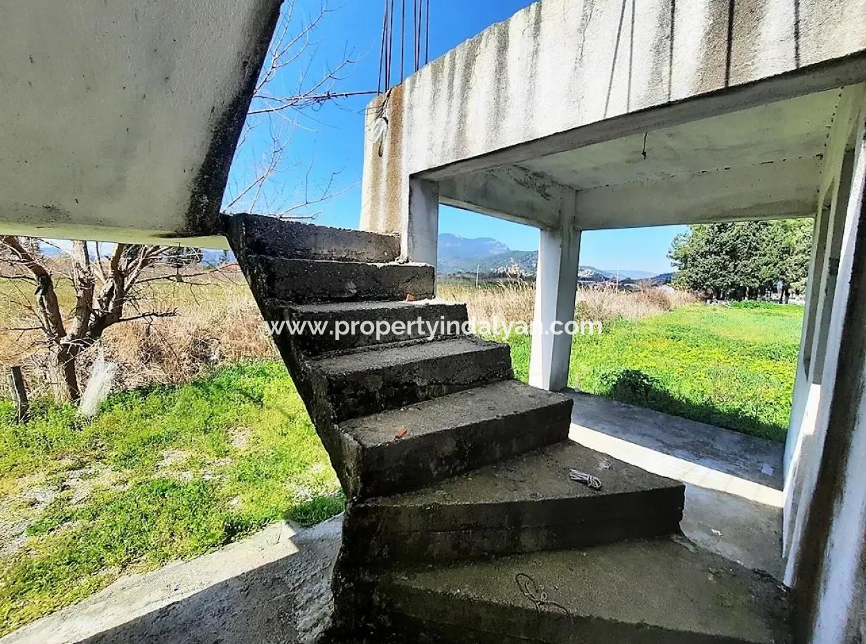 Mugla Dalyan 3500 M2 Land 120 M2 Single Storey Detached House For Sale