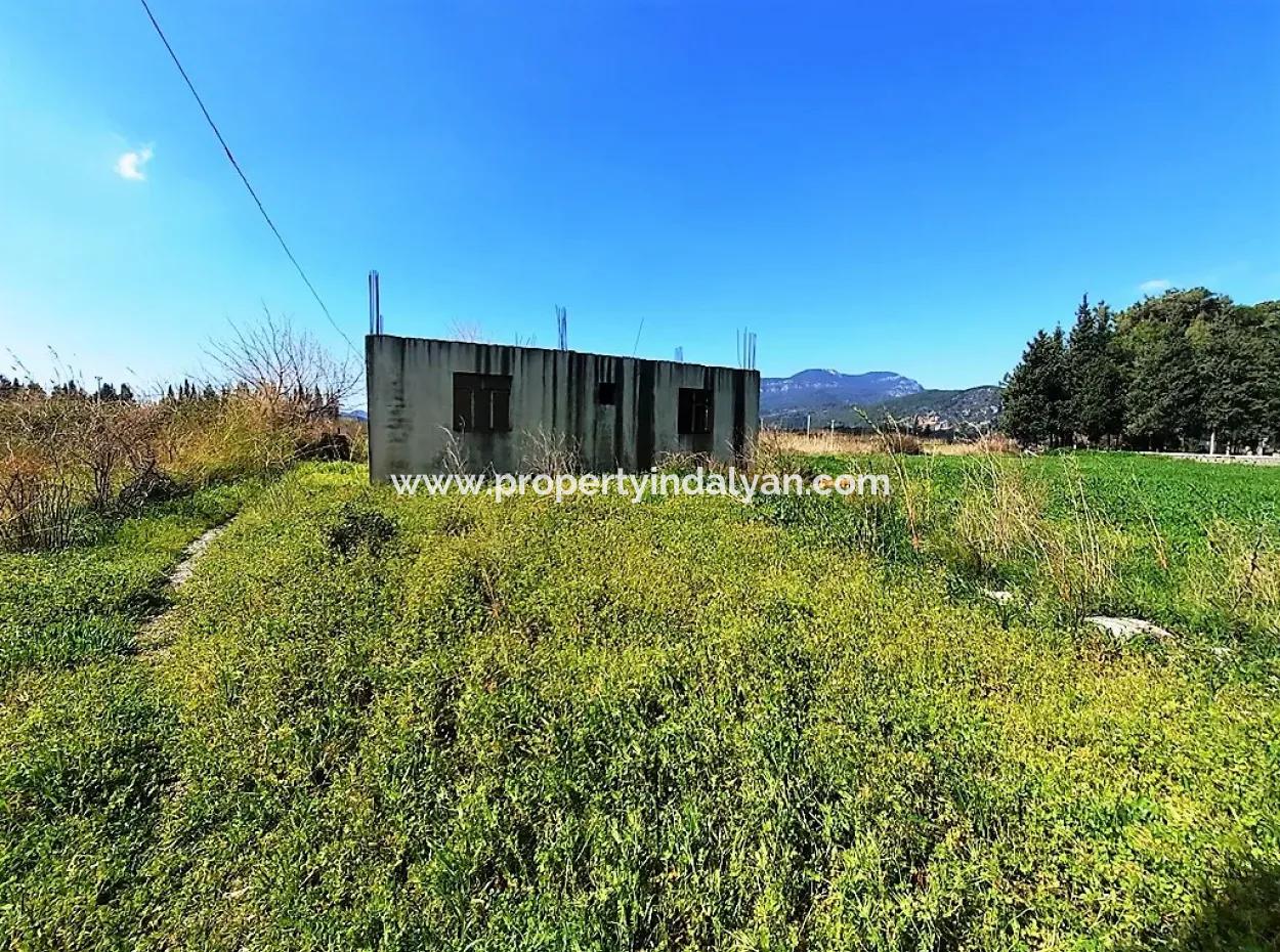 Mugla Dalyan 3500 M2 Land 120 M2 Single Storey Detached House For Sale