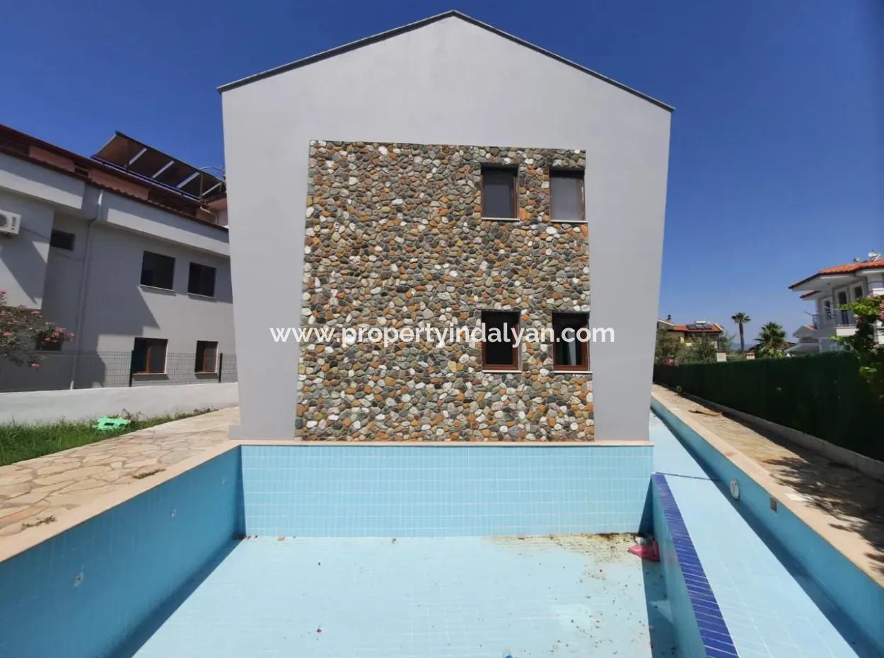 3 Triplex Villas With Mugla Ortaca Dalyan Swimming Pool For Sale Completely