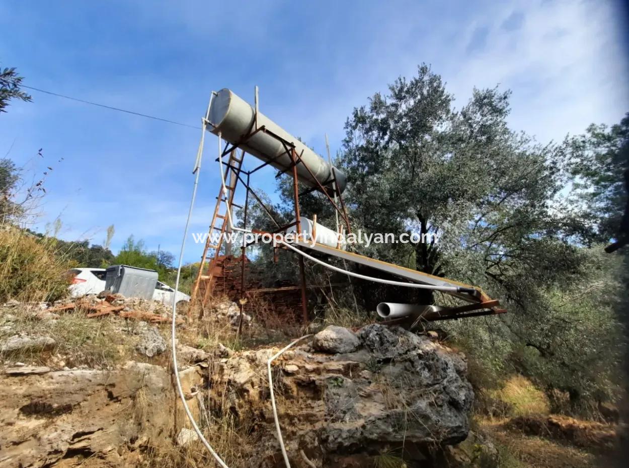 11,650M2 Detached Land With Sea View And 1 1 House For Sale In Gocek Gökçeovacik