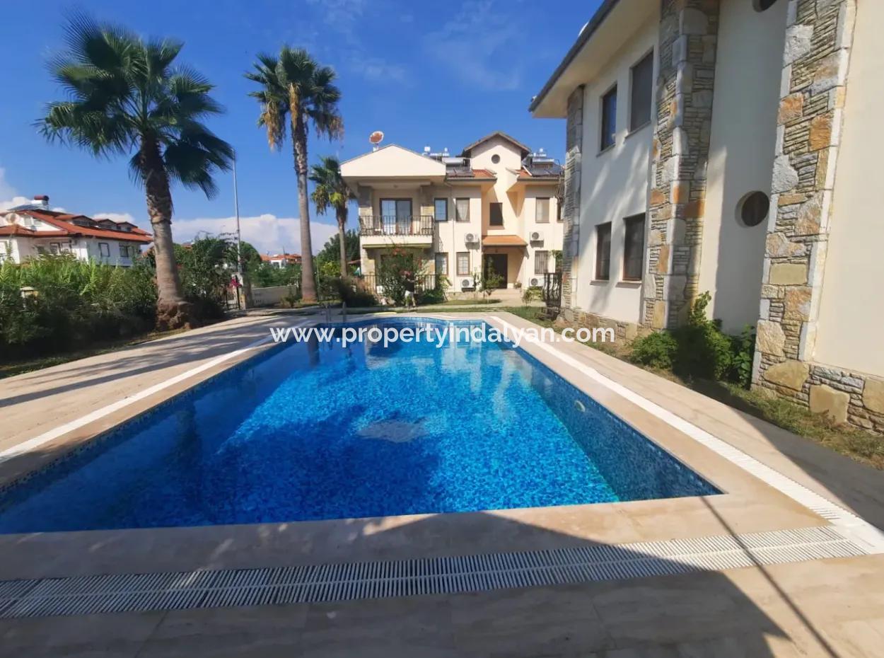 Muğla Dalyanda 2 1 Furnished Apartment With Swimming Pool For Rent Until September