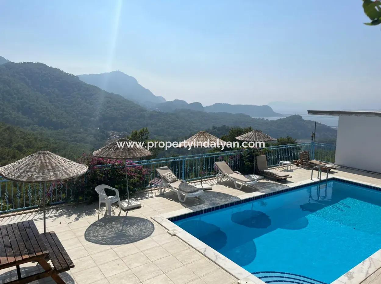 4 1 Sea View Detached Furnished Villa For Sale In Muğla Dalyan Gökbel