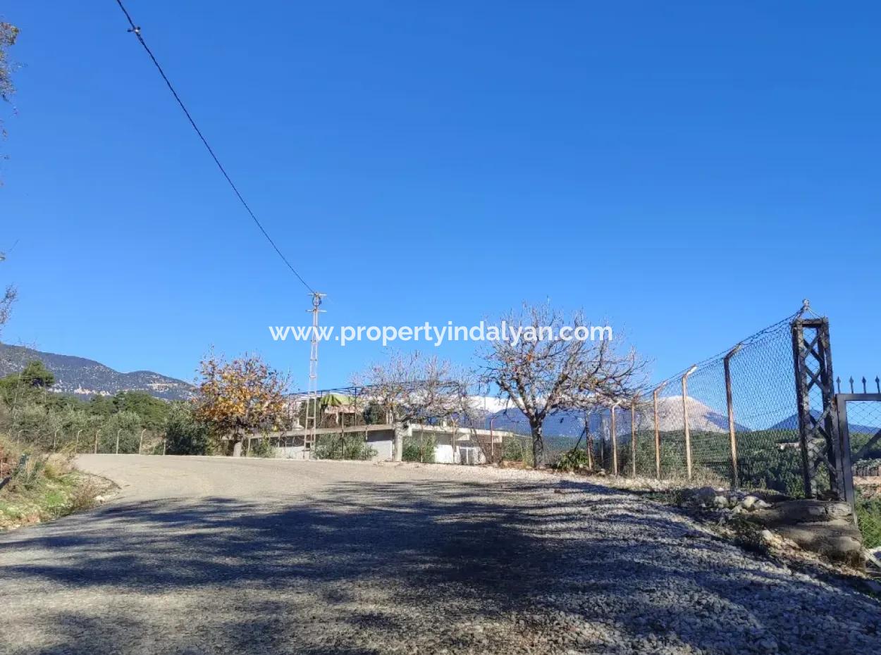 120 M2, 3 1 Single Storey House For Sale On 8500 M2 Land With Sea And Nature View In Antalya Finike Alacadağ