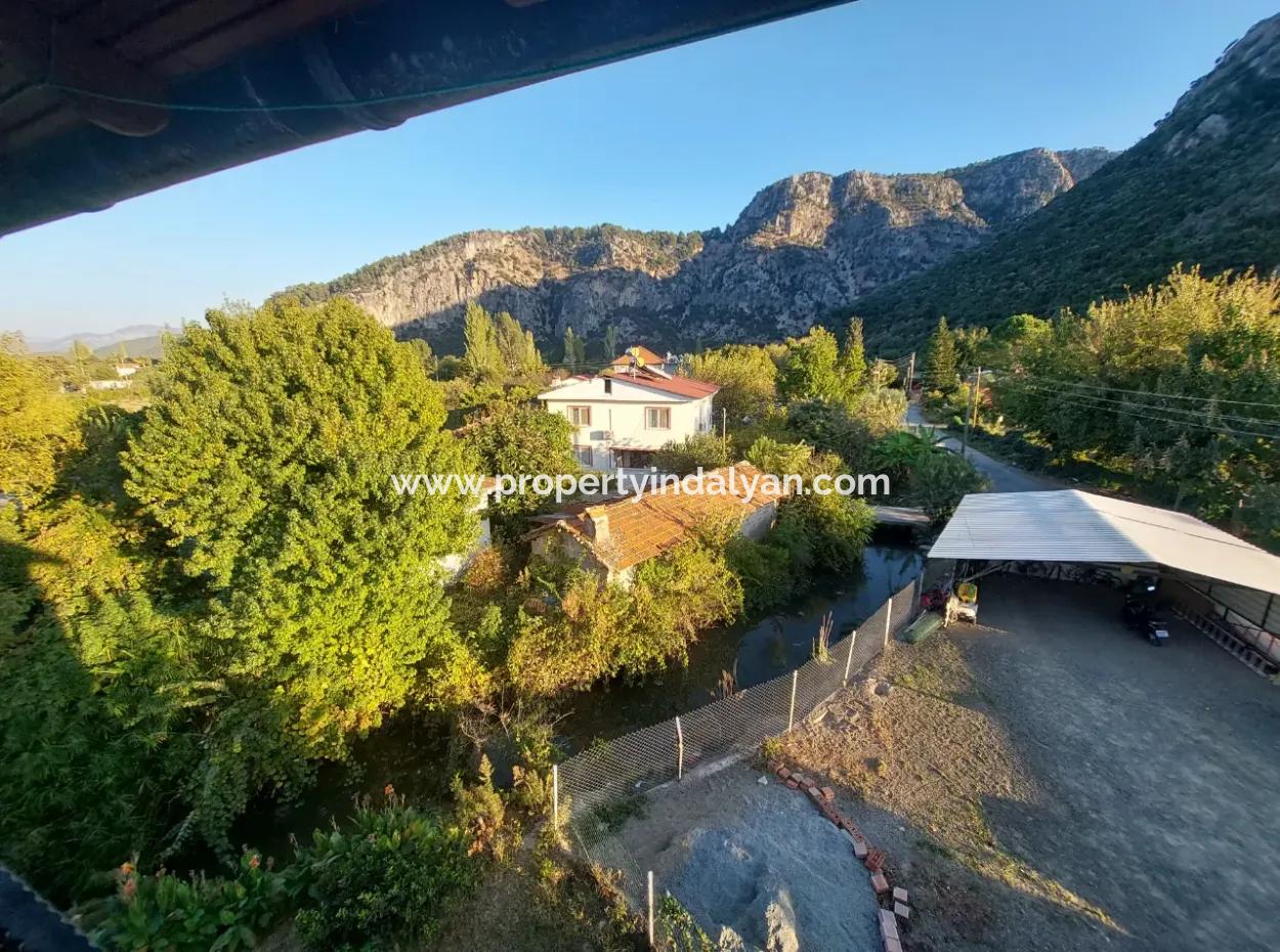 1 1 Furnished Penthouse Apartment For Rent In Ortaca Okçular Marmarlı