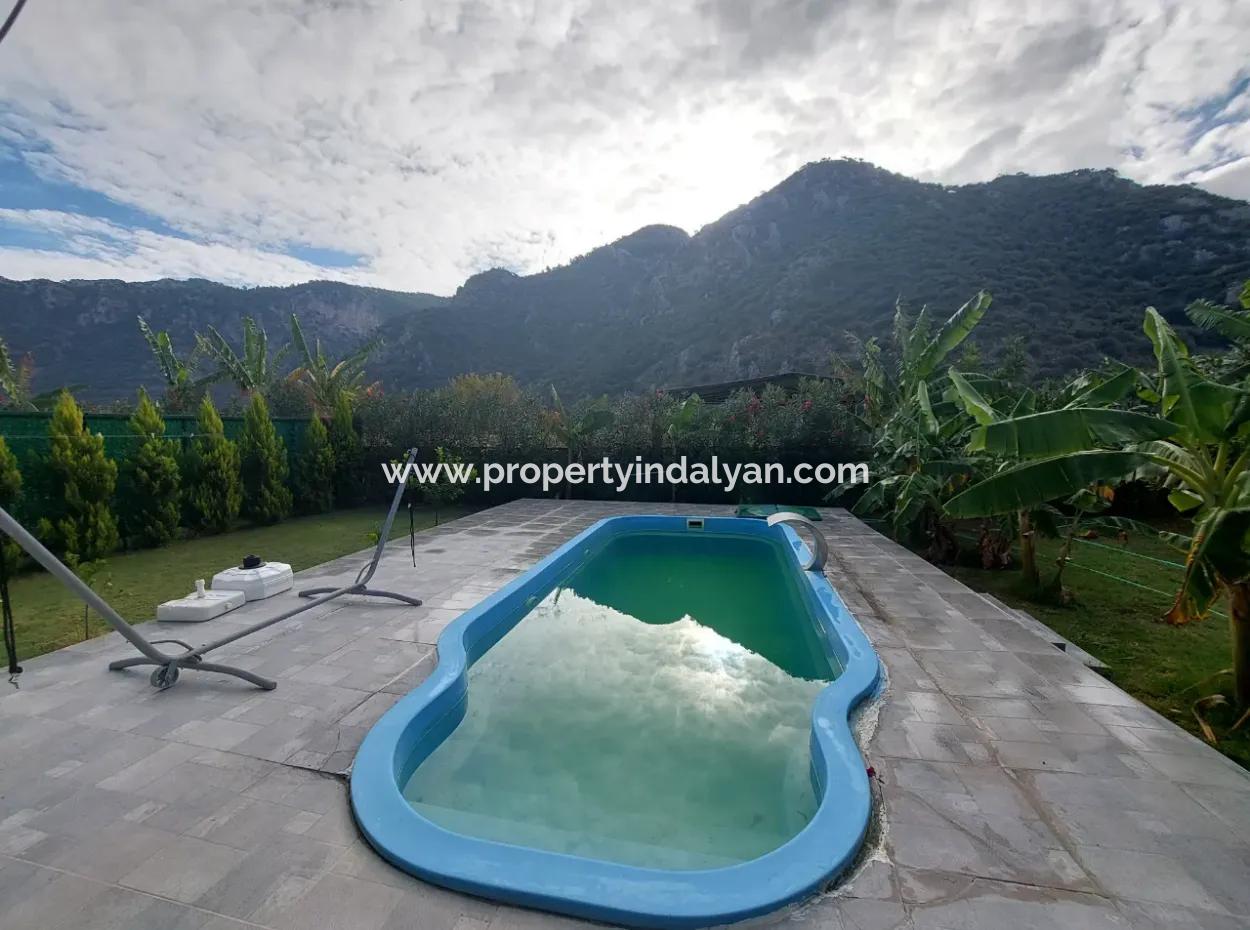 2 1 Detached Single Storey House With Swimming Pool On 300 M2 Plot In Dalyan, Muğla