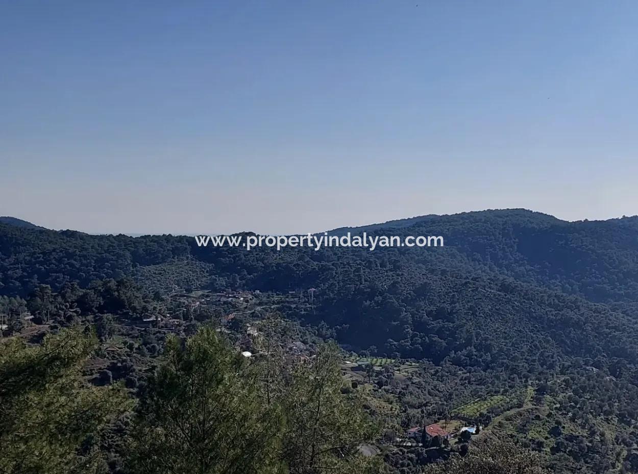 28.350 M2 Land For Sale In Ortaca Gökbelde With Detached Title Deed Sea View