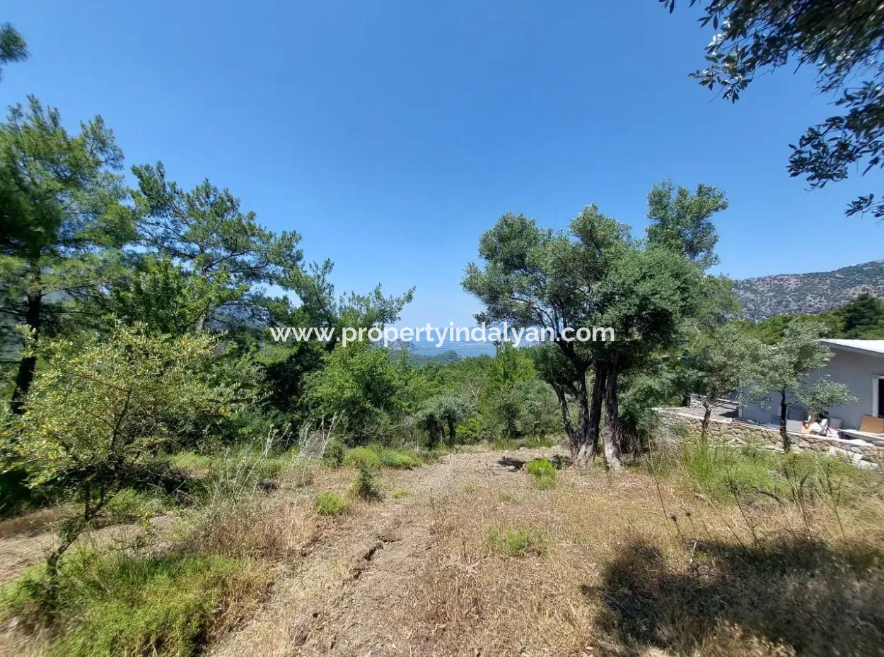 Mugla Gökbelde Lake And Sea View 1000M2 Land For Sale