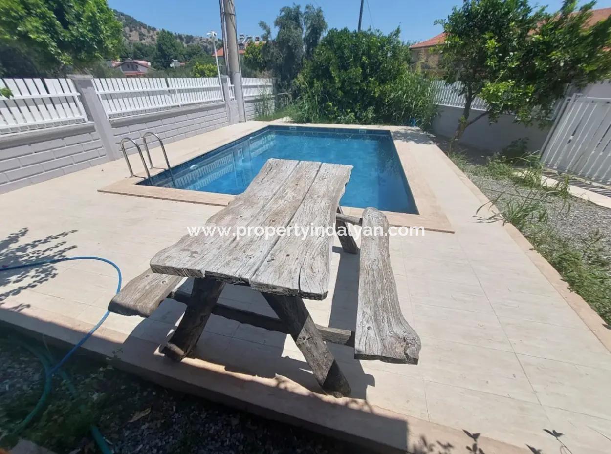 On A 500 M2 Detached Plot In Muğla Dalyan, 2 Furnished Apartments 220 M2 For Rent