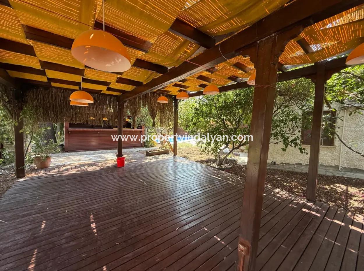 Detached House With Restaurant And 3 In 1 Pool For Rent In Ortaca Dalyan, Muğla