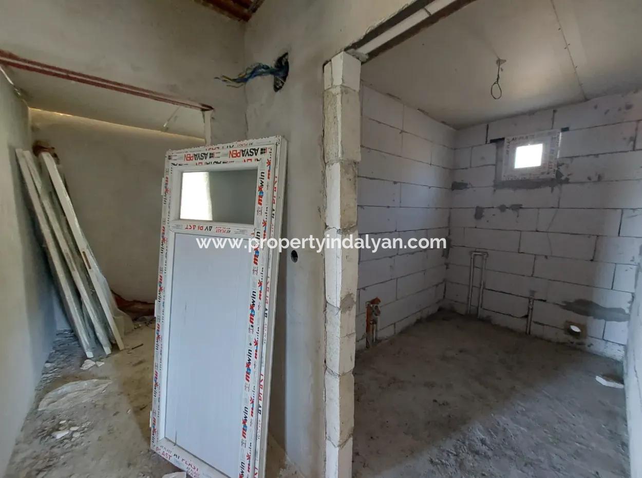 On 763 M2 Land In Ortaca Gökbel, Rough Construction 70 M2, 2 1 Prefabricated House For Sale