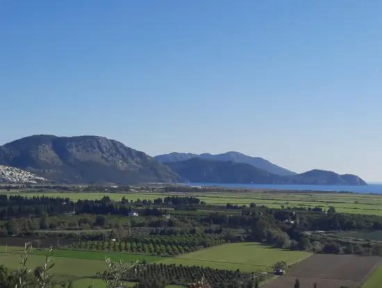 9695M2 Sea And Plain View Field For Sale In Ortaca Fevziye