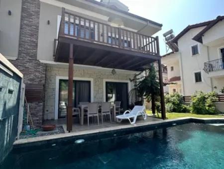 Flat, Furnished 5 1 Luxury Villa With Swimming Pool For Sale In Dalyan, Mugla