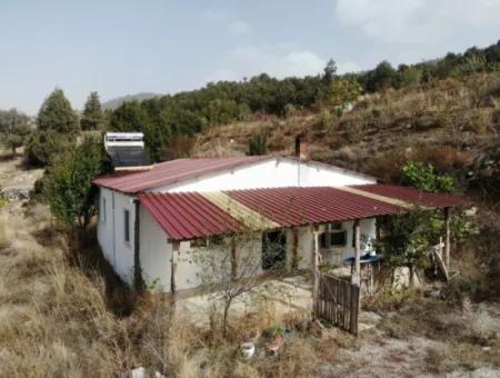 5 000 M2 Land In Çameli Kızılyaka 2 In 1 Detached House, And Barn For Rent