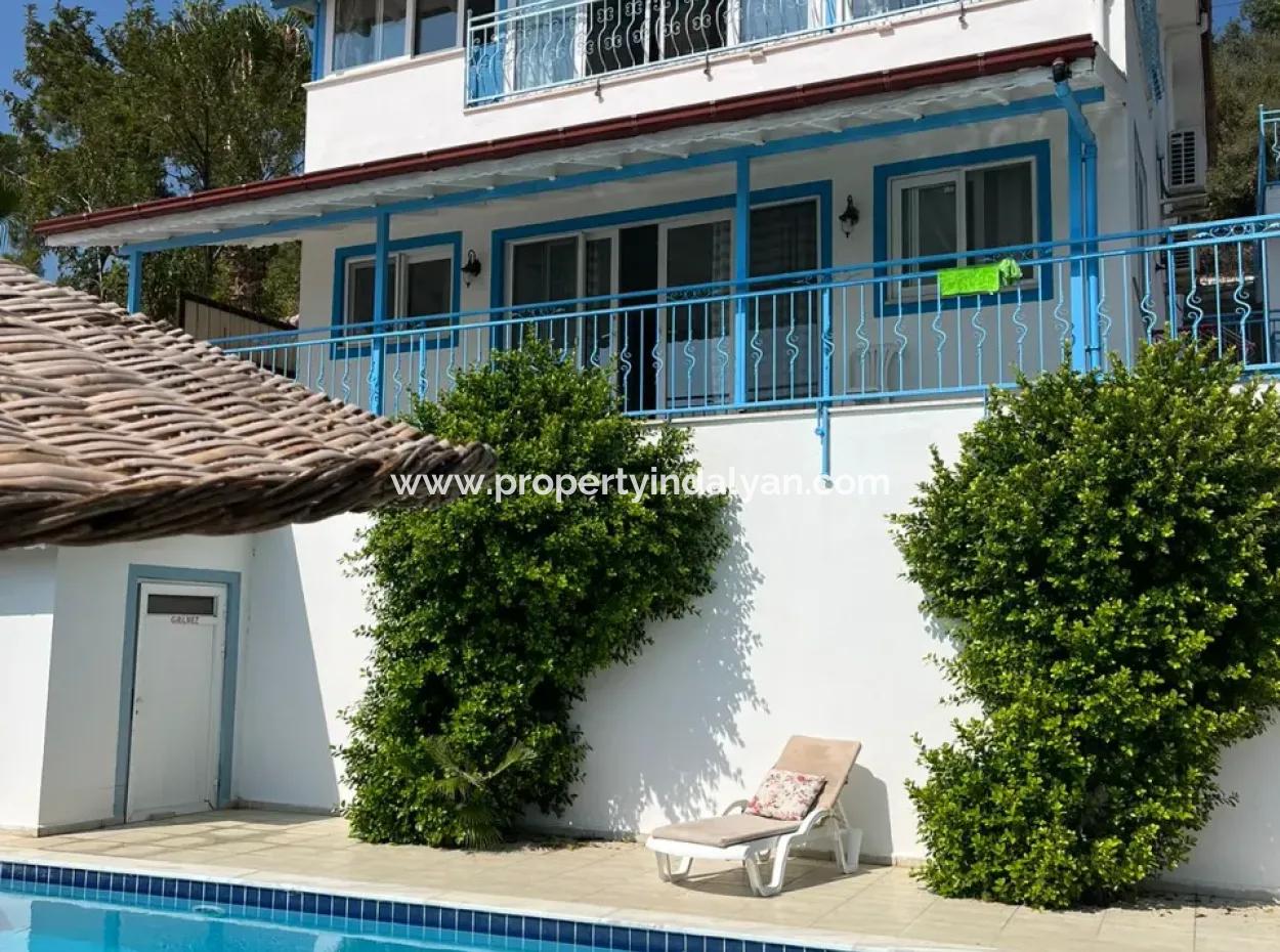 Muğla Dalyan Gökbel De 4+1 Deniz Manzaralı Müstakil Eşyalı Villa Satılık