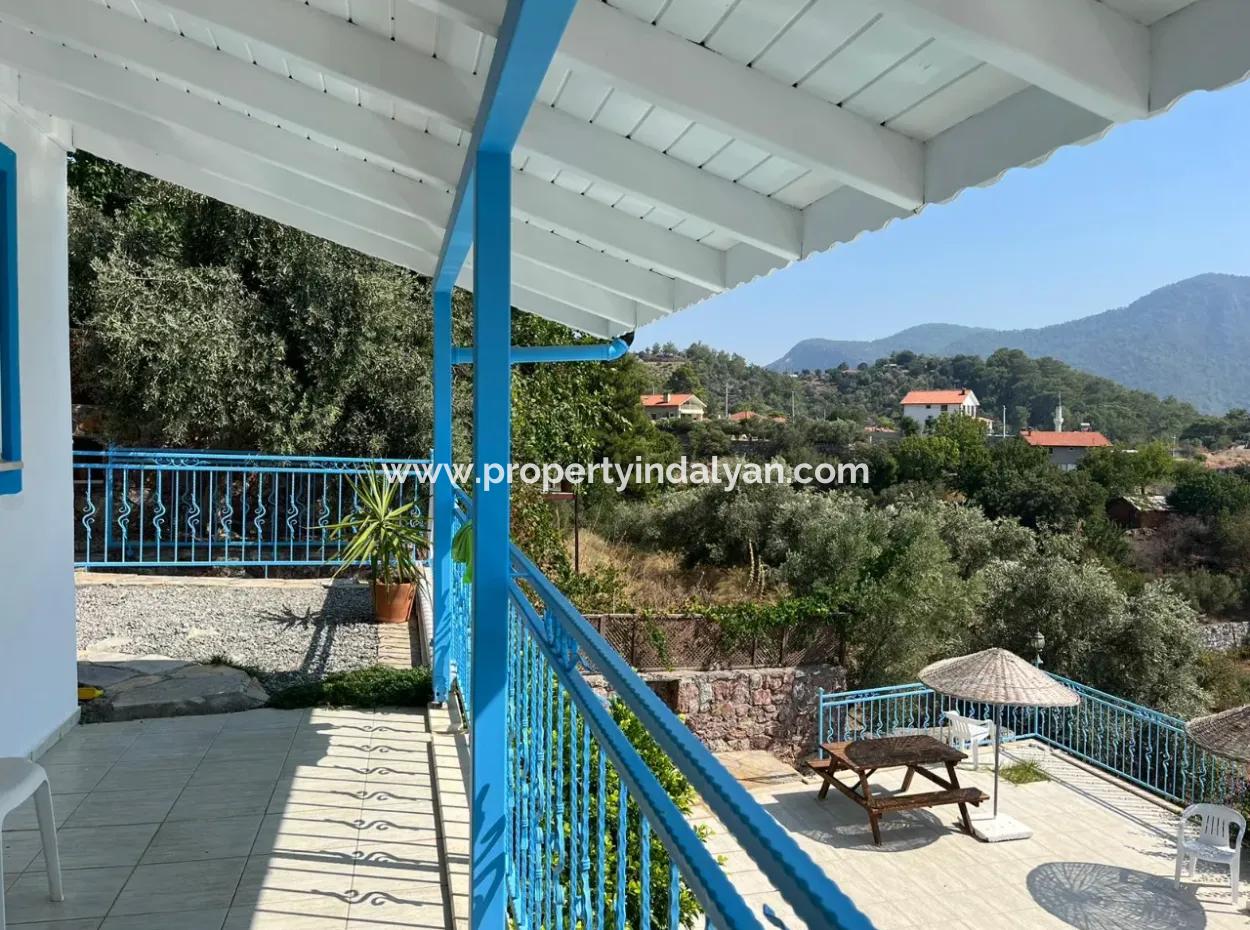 Muğla Dalyan Gökbel De 4+1 Deniz Manzaralı Müstakil Eşyalı Villa Satılık