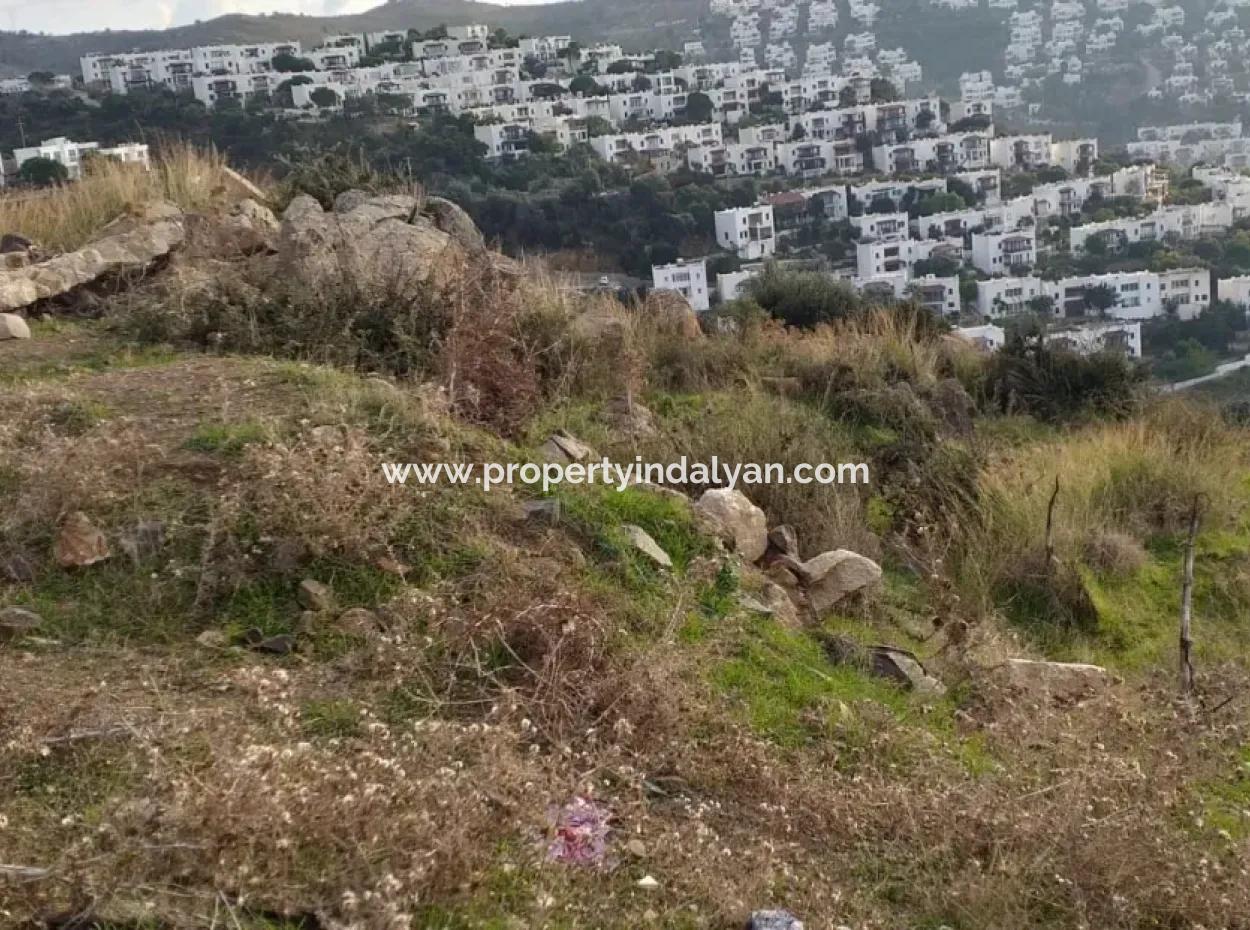 Bodrum Bitez De Satılık Deniz Manzaralı Arsa