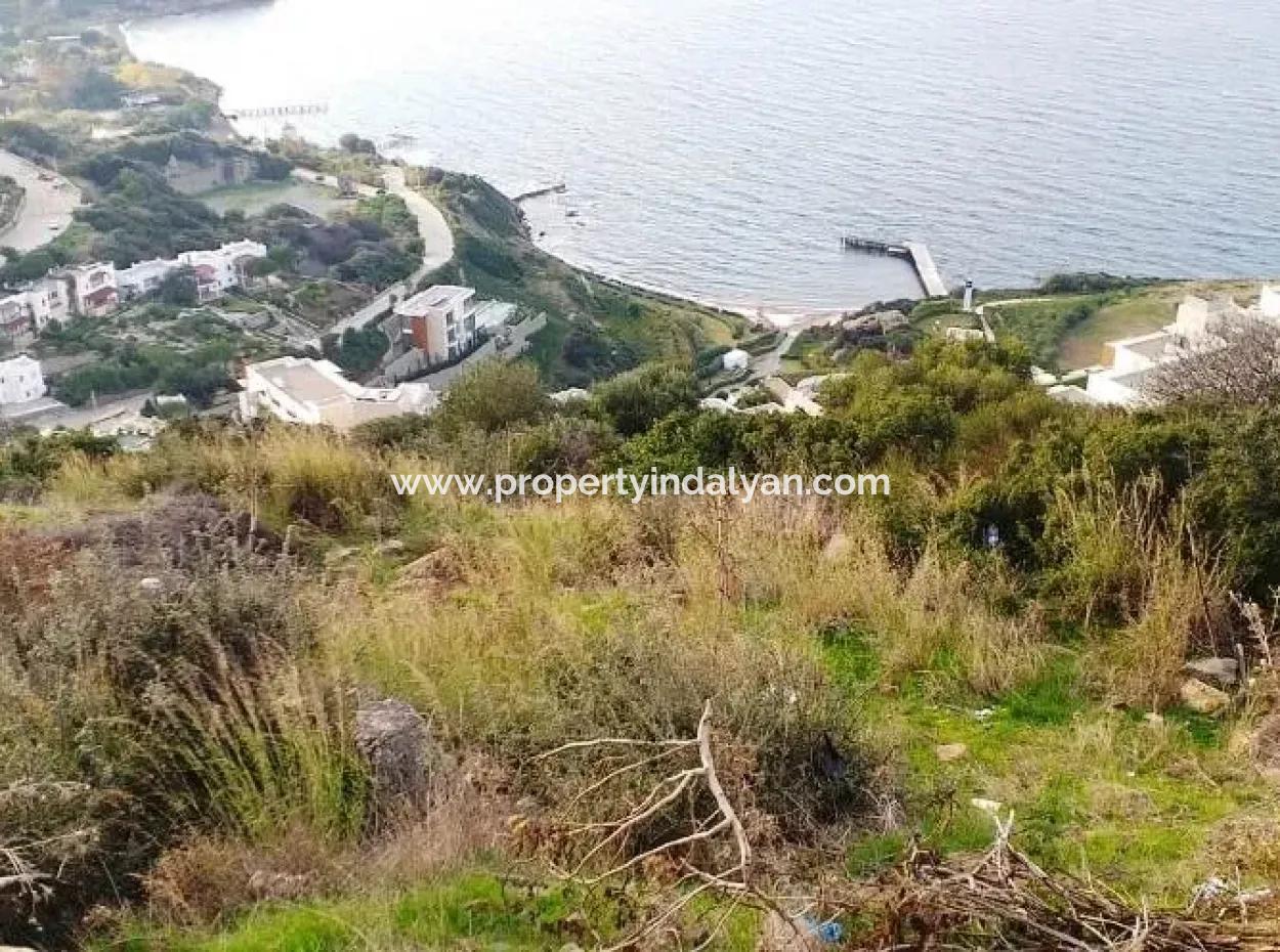 Bodrum Bitez De Satılık Deniz Manzaralı Arsa