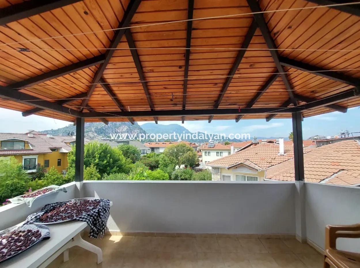 Muğla Dalyan Merkezde Eşyalı 1+1 Çatı Katı Daire Kiralık