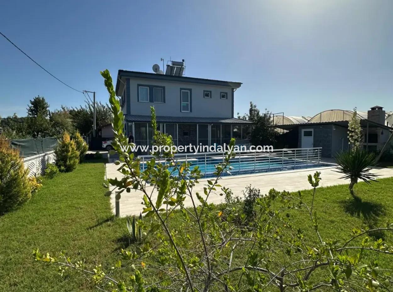 Muğla Dalyan Eskiköyde  4+1 Eşyalı Villa Yıllık Kiralık