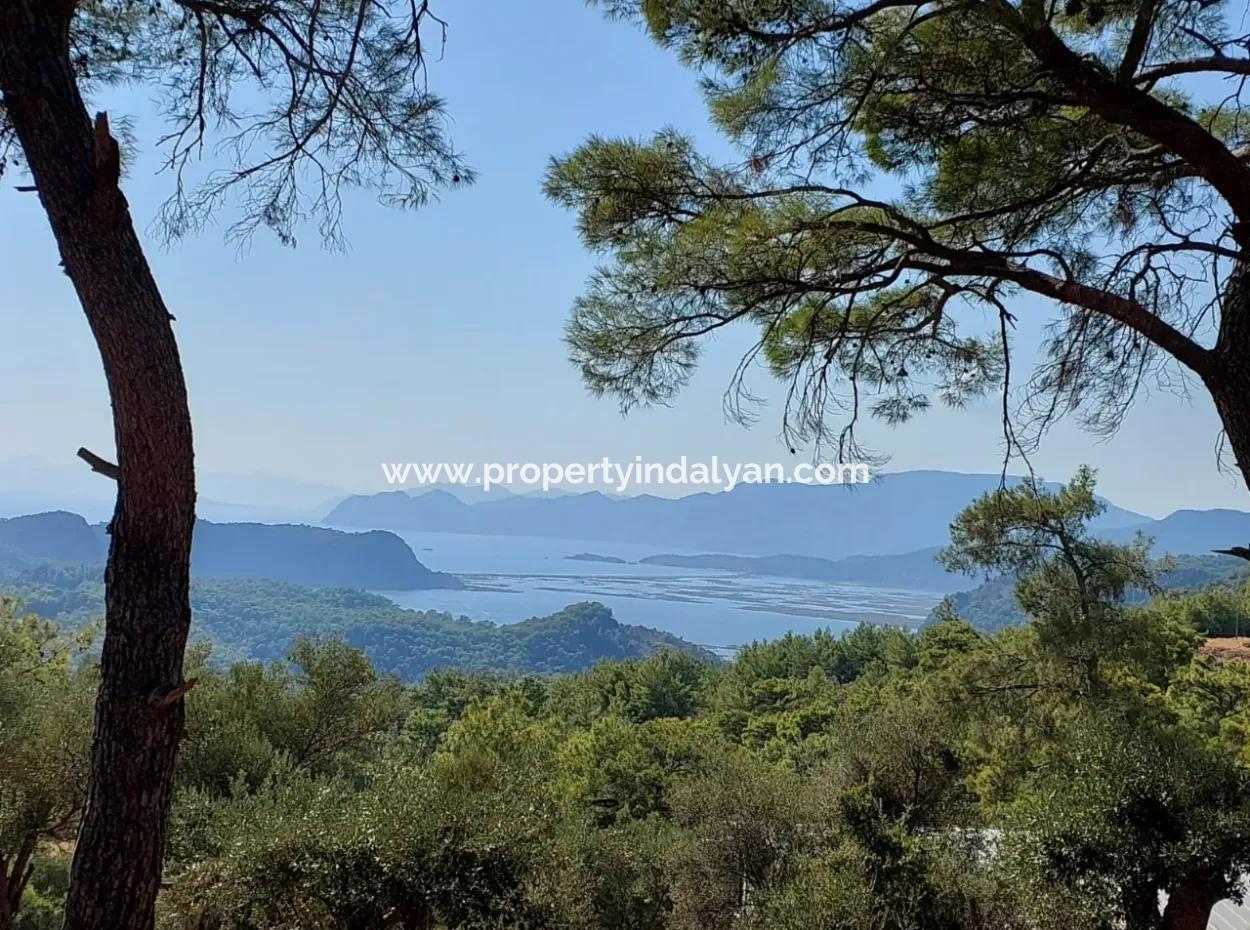 Muğla Ortaca Gökbel’de Göl Ve Deniz Manzaralı 1.361 M² Yatırımlık Arazi Satılık